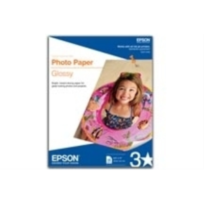 S041649 Epson Glossy Photo Paper, Letter Size, 50 sheetsS041