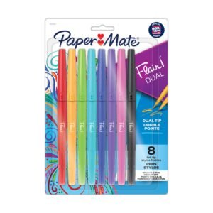 2181604 Paper Mate Paper Mate Pm Flair Duo Brush 8Ct Card As