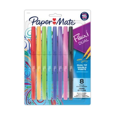 2181604 Paper Mate Paper Mate Pm Flair Duo Brush 8Ct Card As