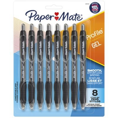 2095456 Paper Mate PM PROFILE GEL 0.7MM 8CD BLK