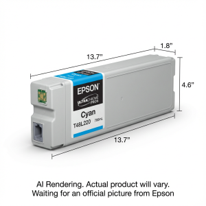 T48L220 Epson ULTRACHROME PRO6 Cyan Cartridge, 700MLT48L220