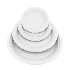 6021 Globe Commercial Products Compostable Plates with Compa