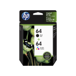 X4D92AN#140 Hp #64 Combo TRICOLOR/BLK Ink For Env