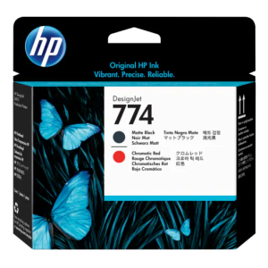 P2V97A Hp #774 Matte BLACK/CHROMATIC Red Printhead