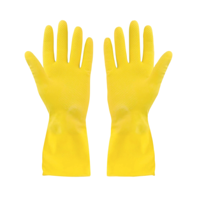7769 Globe Commercial Products Rubber Gloves Flocklined? Yel