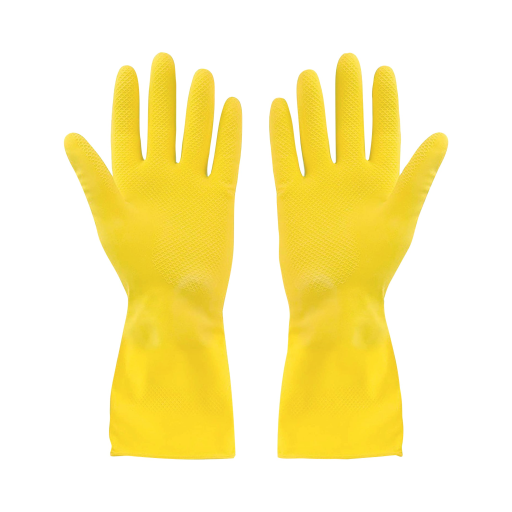 7769 Globe Commercial Products Rubber Gloves Flocklined? Yel