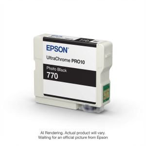 T770120 Epson Ultrachrome PRO10 Black Ink Cartridge, 25MLT77