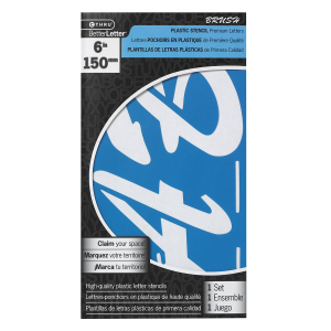 15931 Acme United Limited Brush Stencil 6?, Caps Pochoir Br