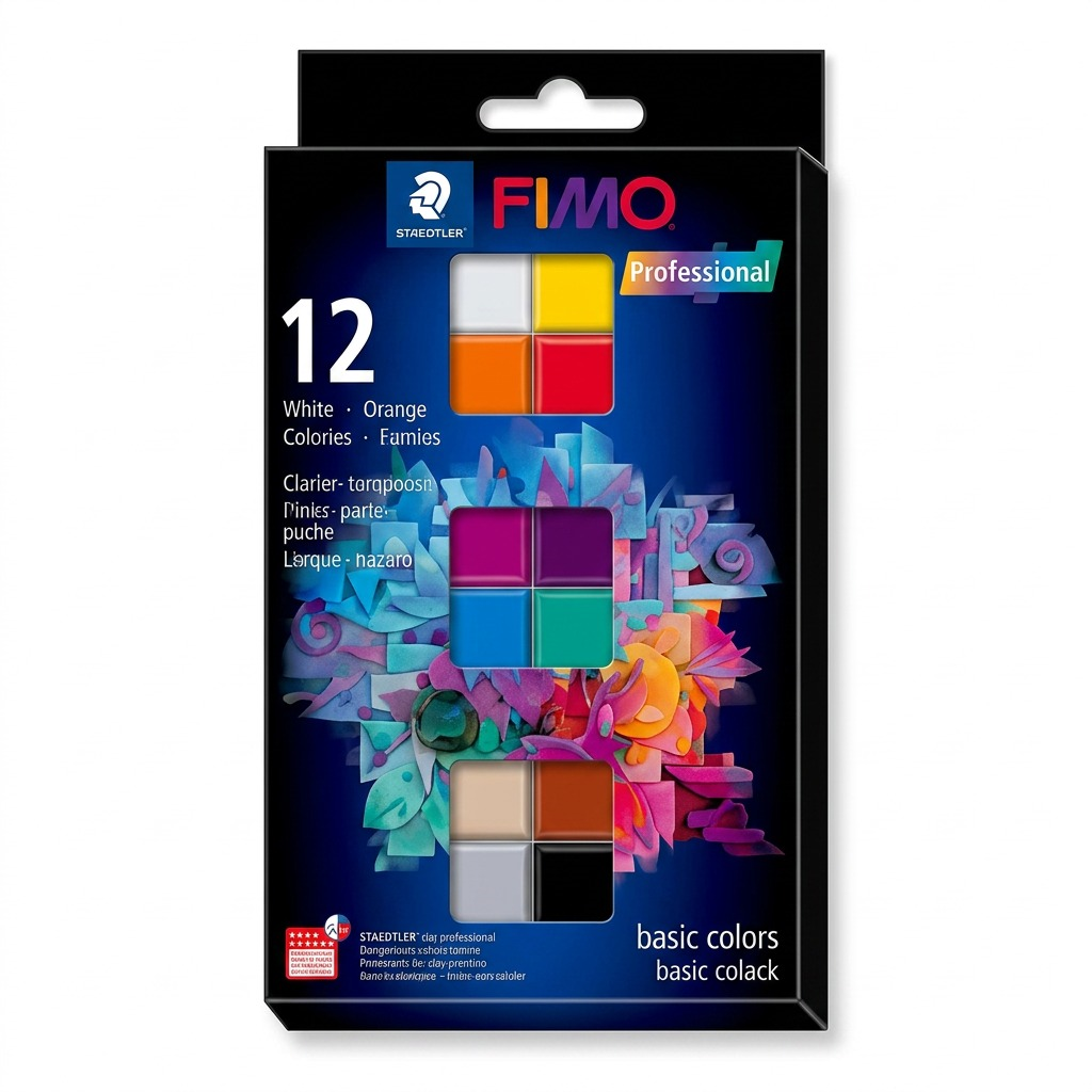 8043-C12-1 STAEDTLER Set Mod. clay Fimo prof MP basic colors