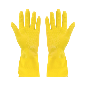7770 Globe Commercial Products Rubber Gloves Flocklined Yell