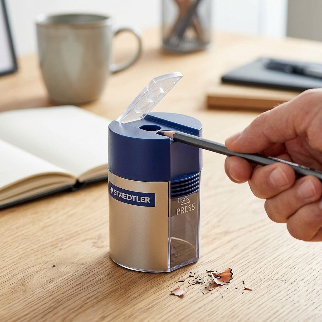 512-001-A602 STAEDTLER-Mars Limited SHARPENER ZINC+CONTAINER