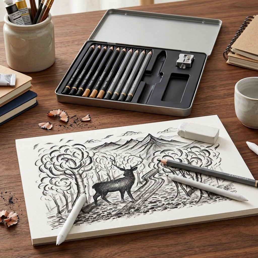 61-100C STAEDTLER Mixed Charcoal Set 100% PEFC