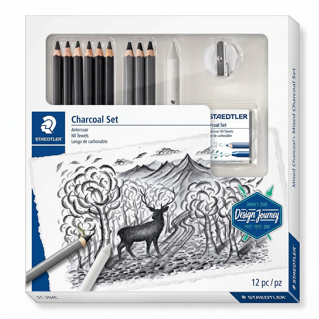 61-100C STAEDTLER Mixed Charcoal Set 100% PEFC
