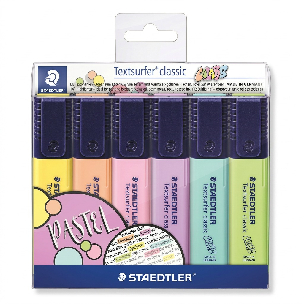 364-CWP6 STAEDTLER Highlighter Textsurf.cl.6pcs.wallet