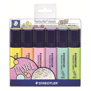 364-CWP6 STAEDTLER Highlighter Textsurf.cl.6pcs.wallet