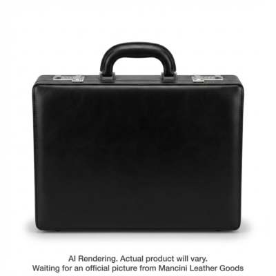 86476-BLACK Mancini Leather Goods Expandable Attach? Case
