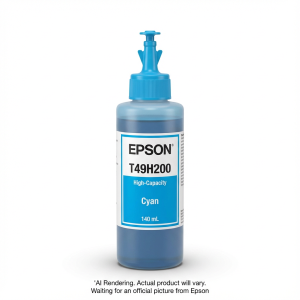 T49H200 Epson T49H Cyan Ink Bottle 140 ML SC-T3170xT49H200