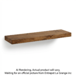 SHWO3662BR Entrepot La Grange inc Solid Wood Shelf 36"L x 6"