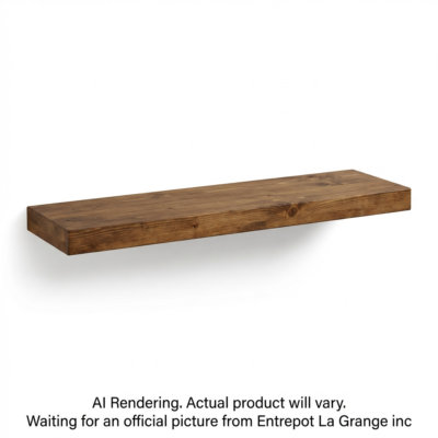 SHWO3662BR Entrepot La Grange inc Solid Wood Shelf 36"L x 6"