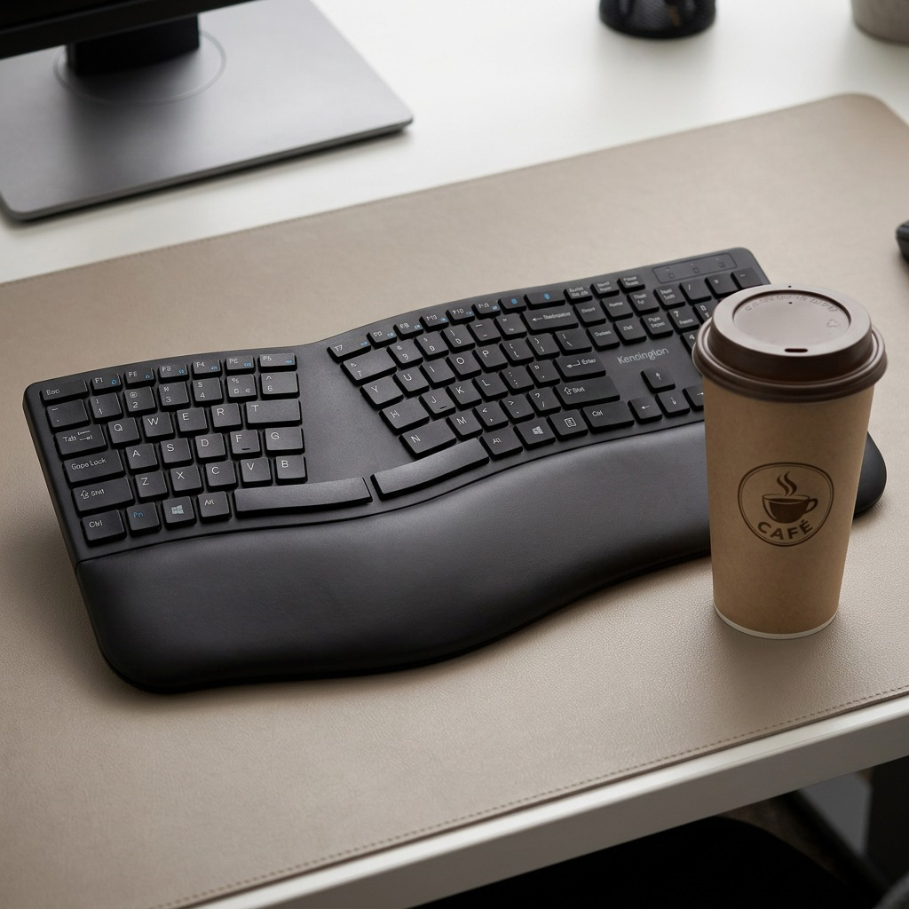 K75401US Kensington Pro Fit Ergo Wireless Keyboard Blk