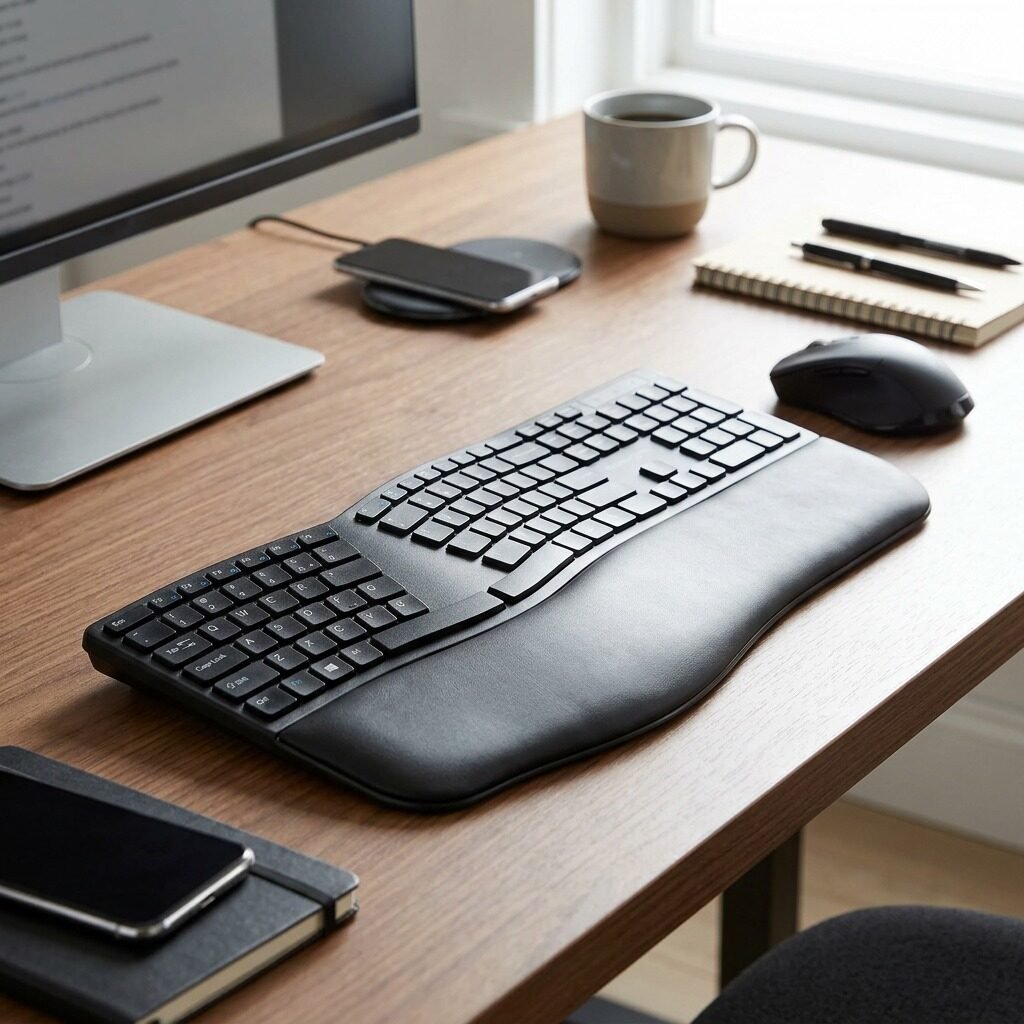 K75401US Kensington Pro Fit Ergo Wireless Keyboard Blk